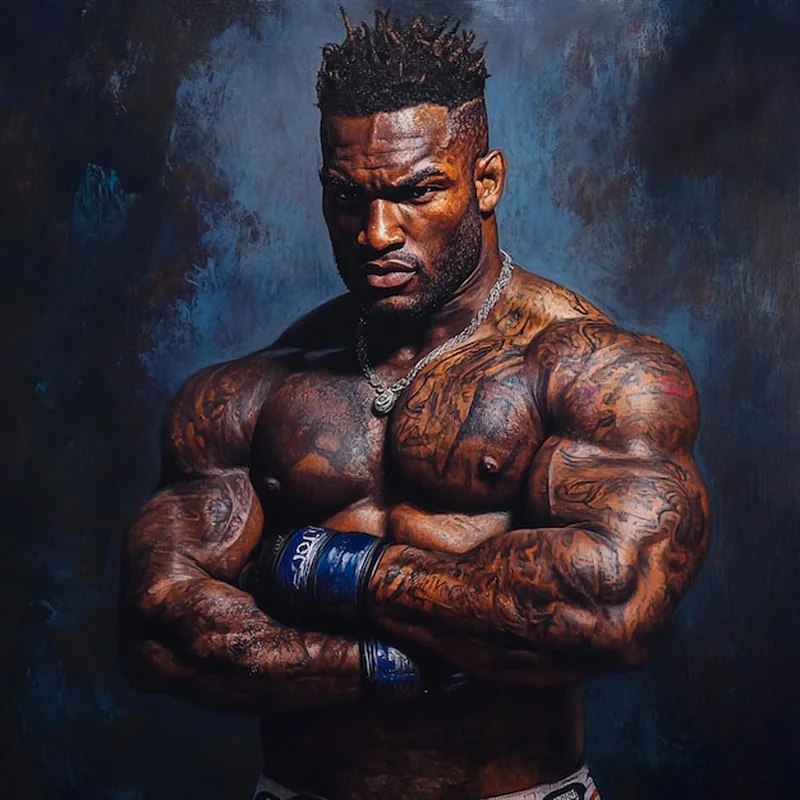 Ilustracja mistrza MMA Francis Ngannou