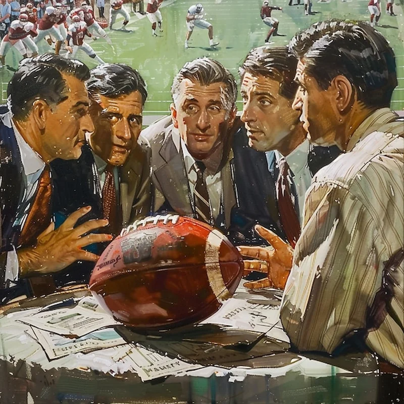 Analitycy piłki nożnej i sportu dyskutują o grze